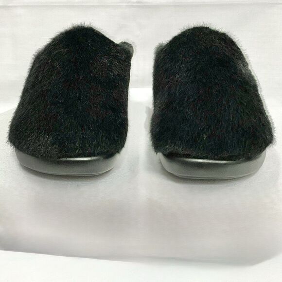 Alegria Leisurelee 2 Cozy Black Slippers Sz 41 EU New 26.5 cm Faux Fur - Picture 6 of 12
